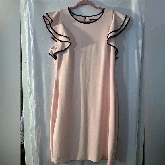 Tommy Hilfiger Dresses & Skirts - TOMMY HILFIGER SHEATH DRESS IN PINK SZ 14 With Black Trim ZIPPER BUSINESS CASUAL